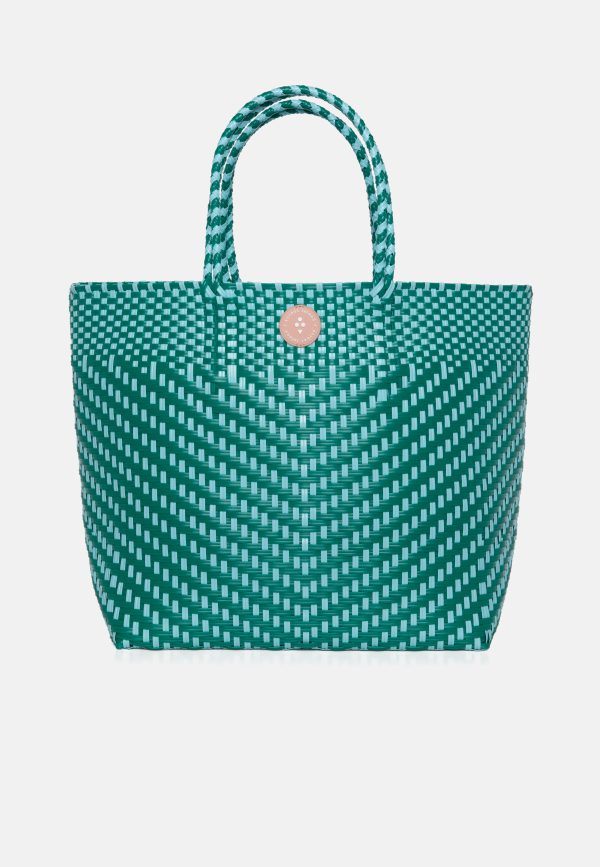 Woven Tote Bag Turqoise